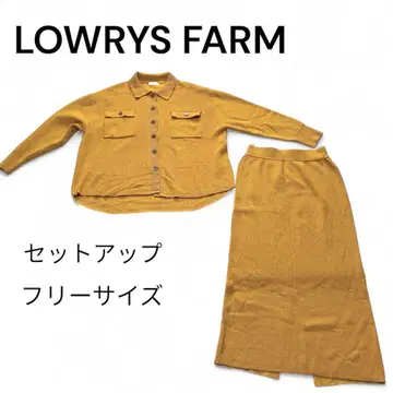 LOWRYS FARM 니트 셋업 머스타드