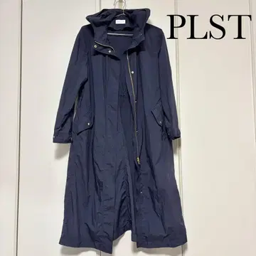 PLST [ 나일론 롱 마운틴 파카 ] 네이비 트렌치코트