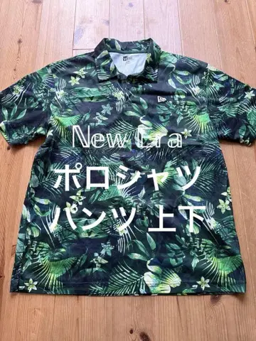 NEW ERA 잎 패턴 골프 피케 셔츠 팬츠 L 상하의 세트