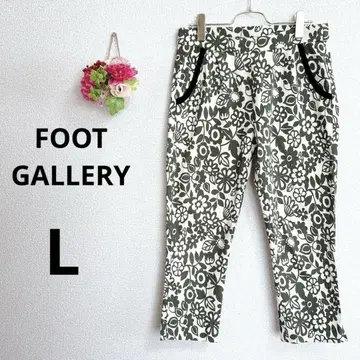 a6018 FOOT GALLERY 군제 꽃무늬 캐주얼 팬츠 구제 의류 L