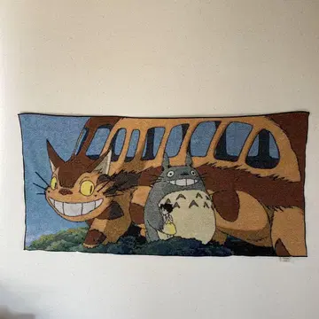 토토로와 체셔 고양이 타월 약 120cm
