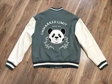 ZARA 팬더 자수 바시티 자켓 XL