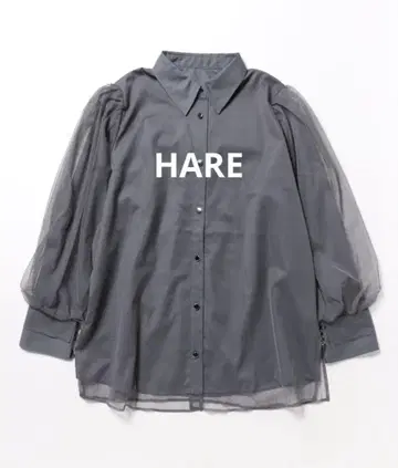새상품급 HARE 튤 도킹 셔츠 그레이 긴팔 셔츠 하레
