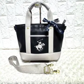 POLO CLUB 숄더백 토트 2way 포니 자수 블랙