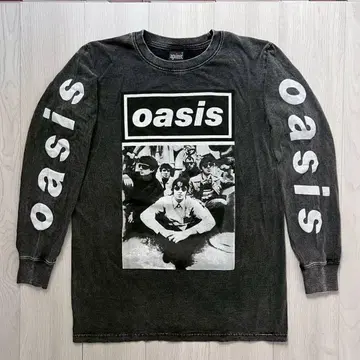 oasis 피그먼트 가공 롱 T 구제풍 빈티지풍 밴딩 T