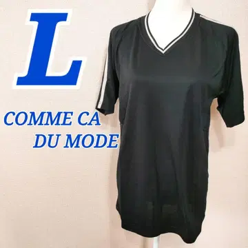 COMME CA DU MODE 반팔 V넥 티셔츠 L 블랙 계열