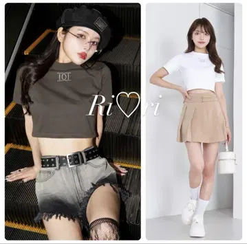 다리치 스터드 로고 컴팩트 T셔츠