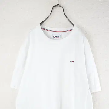 H216 타미힐피거 원 포인트 반팔 티셔츠 화이트 L