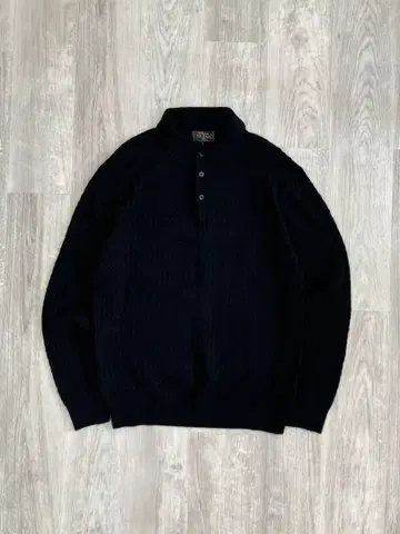 구제 의류 beams plus knit polo black L