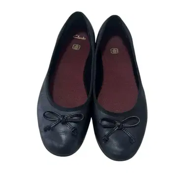 클락스 블랙 발레 슈즈 리본 포함 22.5cm