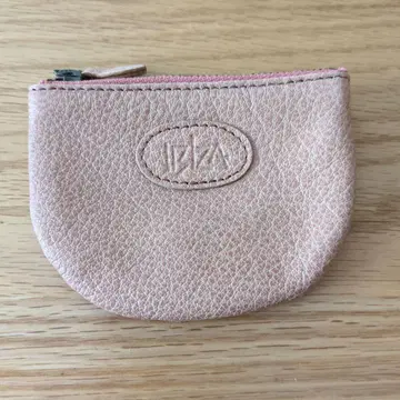 IBIZA 핑크 가죽 코인 케이스