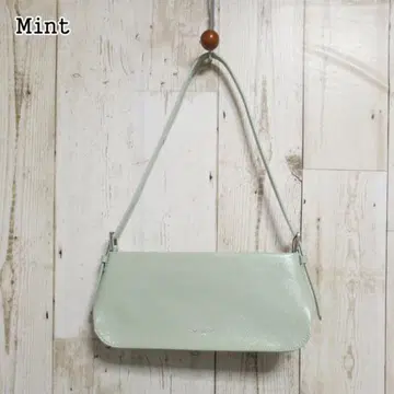 bucks&leather 천연 가죽 민트 캔디 백