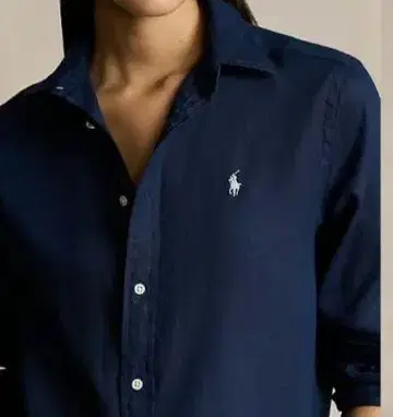 폴로 랄프로렌 XS 여성용 셔츠 블라우스 린넨