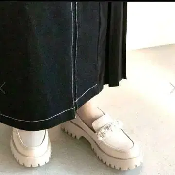 RANDA 란다 통굽 로퍼 펄 비쥬 베이지 LL25.0cm