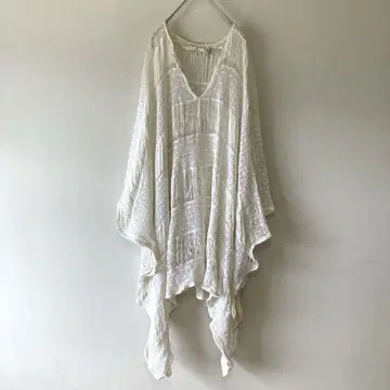 시스루 니트 판초 튜닉 비침 레이어드 체형 커버 빈티지