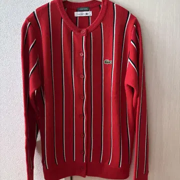 BEAMSBOY x LACOSTE 콜라보 가디건 36 레드