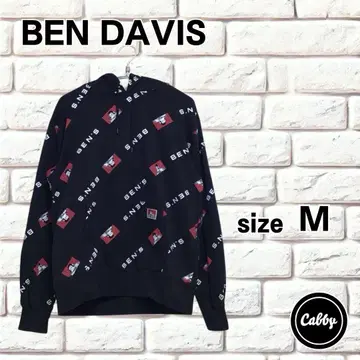BEN DAVIS 벤데이비스 후드티 올 패턴 블랙
