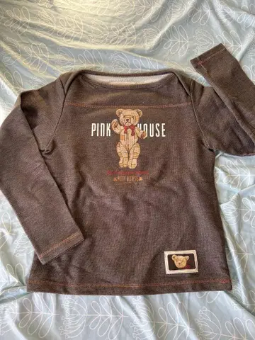 PINK HOUSE 테디베어 긴팔 두꺼운 원단 롱T 택없는 새상품 M