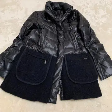 다운 자켓 코트 검정 블랙 다운 80% 따뜻함