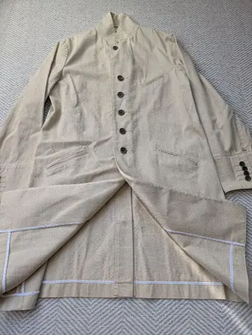 미사용급 45rpm 베이지 롱 코트 사이즈 3 코튼 100