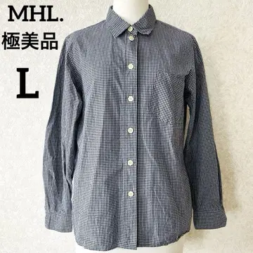 [ 컨디션 최상 ] MHL. 마가렛호웰 깅엄 체크 긴팔 셔츠 L 가을
