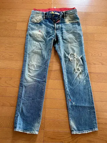 DSQUARED2 데미지 가공 블루 데님 팬츠
