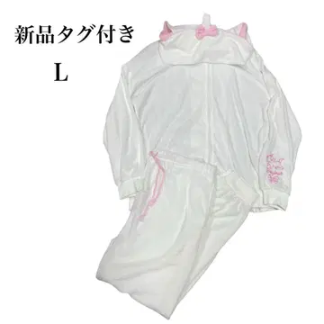 택 포함 새상품 마리 후드 부착 룸웨어 L 셋업 후드티 봄/여름/가을