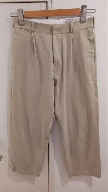 야에카 치노 팬츠 7부 기장 남성용 베이지