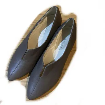 REGAL 그레이 베이지 가죽 펌프스 힐 22.5cm