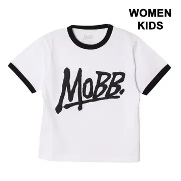 MOBB 여성용 T셔츠 화이트 프리 사이즈