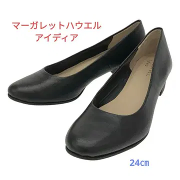 마가렛호웰 아이디어 블랙 플레인 펌프스 힐 약 5cm