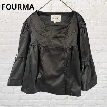 9354 FOURMA 페플럼 자켓 겉옷 블랙 블랙 L 숏 기장