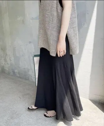 Spick &span 드라이 저지 플레어 스커트