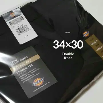 34 x 30 [ 새상품 미사용 ] 디키즈 더블니 85283 BLACK