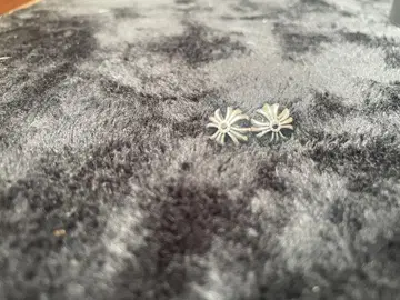 크로스 블랙 다이아 실버 925 귀걸이 양쪽 귀용