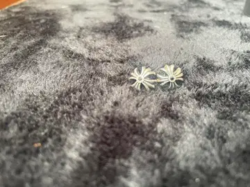 크로스 블랙 다이아 실버 925 귀걸이 양쪽 귀용