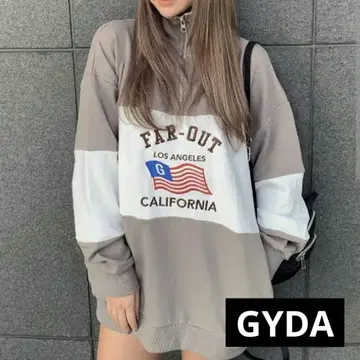 GYDA 하프 지퍼 맨투맨 오버 사이즈