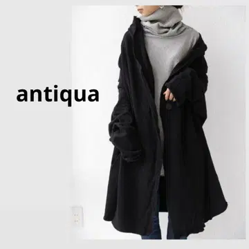 antiqua 쭈리 후드 부착 겉옷 코트