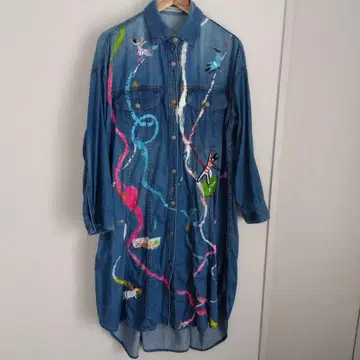 TSUMORI CHISATO 데님 셔츠 원피스