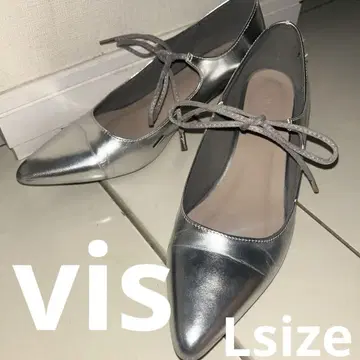 vis 실버 리본 펌프스 L