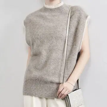 united arrows 폭스 캐시미어 니트 베스트