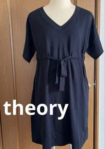 theory 튜닉 원피스 허리 리본 사이즈 2 블랙