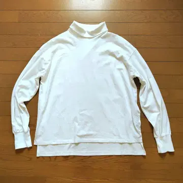 저널 스탠다드 랙스 긴팔 티셔츠 터틀 하이넥 흰색 화이트 롱 T