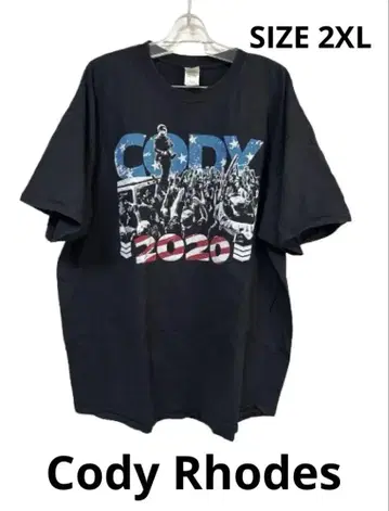 Cody Rhodes 2020 그래픽 T셔츠 프로레슬링 2XL