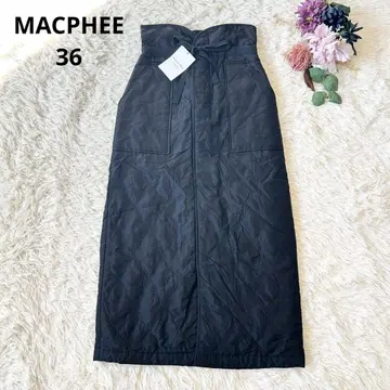 [ 택 포함 새상품 ] MACPHEE 맥피 퀼팅 I라인 롱 스커트