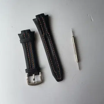 미사용 새상품 Seiko 세이코 스포츄라용 호환 가죽 밴드 15x27mm