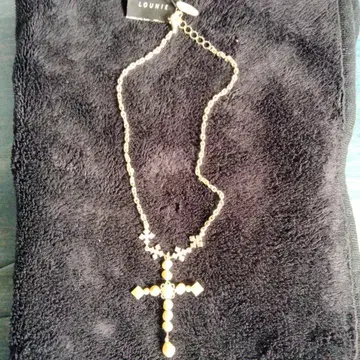 Lounie 크로스 목걸이 실버 계열