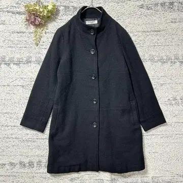 내추럴 뷰티 베이직 스탠드 카라 울 코트 블랙 L 사이즈