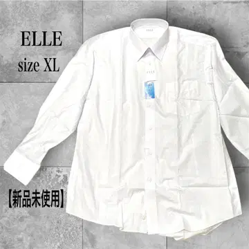 ELLE 화이트 패턴 긴팔 와이셔츠 [미사용 새상품] XL 쿨