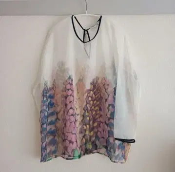 alice McCALL 꽃무늬 시스루 긴팔 셔츠